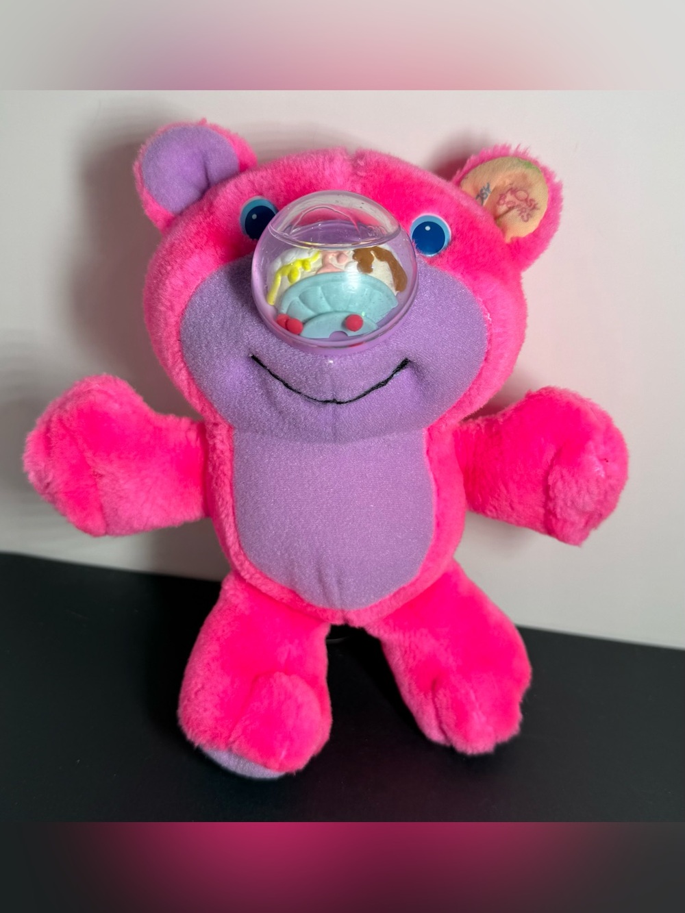 VTG 1989 Playskool Nosy Bear Plush "Goody" Mini Series Ice Cream Nose Retro